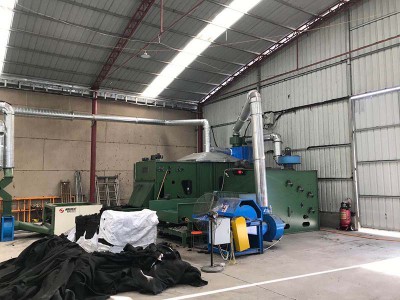 寶雞陜西某無紡布廠粉塵處理設(shè)備安裝案例